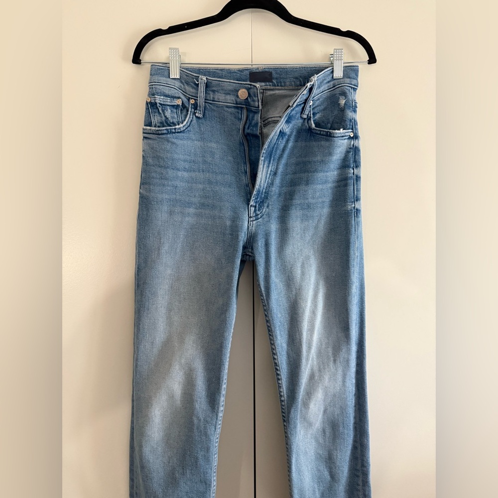 MOTHER high waisted rider ankle fray jeans - Picture 2 of 9
